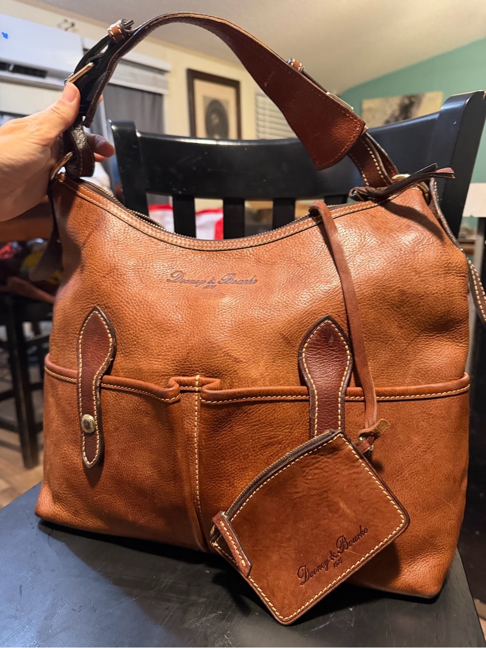 Dooney & Bourke Vacchetta Leather Hobo Bag
